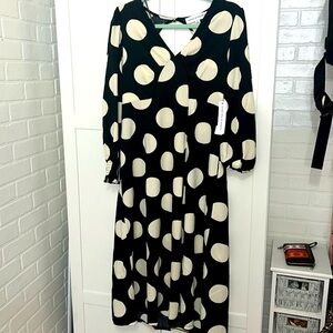 Macy’s Emma & Michele polkadot dress size medium NWT